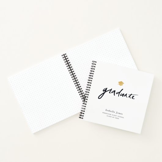 Carnet Simple écriture manuscrite script blanc photo Grad (Intérieur)