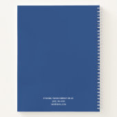 Carnet Simple élégance moderne classique bleu personnalis (Dos)