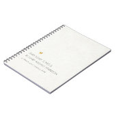 Carnet SIMPLE ÉLÉGANT blanc TYPOGRAPHIE TEXTE SEULEMENT M (Côté gauche)