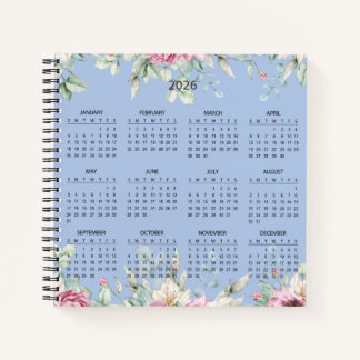 Carnet Simple Elegant Botanical 2026 Calendar | 