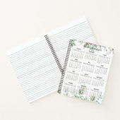 Carnet Simple Elegant Botanical 2026 Calendar |  Notebook (Intérieur)