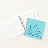 Carnet Simple Élégant Fleur de Lotus Aqua (Intérieur)