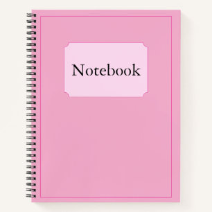 Carnet Simple Élégant Minimaliste Baby Pink Chic Spiral