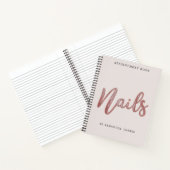 Carnet Simple Elégant Rose Gold Foil Nails Rendez-vous (Intérieur)