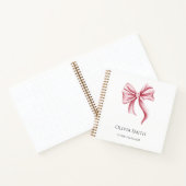 Carnet Simple Élégant Ruban Rose Entreprise (Intérieur)