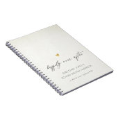 CARNET SIMPLE ÉLÉGANT TYPOGRAPHIE D'IVOIRE HEUREUX JAMAIS (Côté Droit)