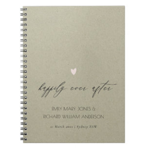 CARNET SIMPLE ÉLÉGANT TYPOGRAPHIE KRAFT HEUREUSEMENT APRÈ