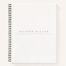 Simple élégante Rose clair Nom personnalisé Blanc