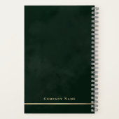 Carnet Simple émeraude verte et dorée brillante spirale (Verso)