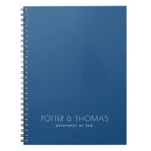 Carnet Simple esthétique moderne bleu et blanc Entreprise