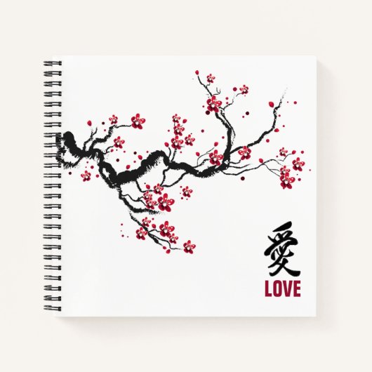 Carnet Simple et élégant Cherry Blossom Love Guestbook (Devant)