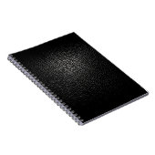 Carnet simple et élégant en cuir noir (Côté Droit)