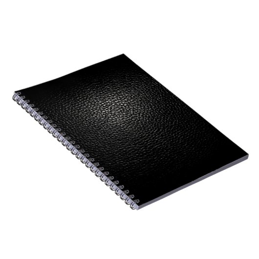 Carnet simple et élégant en cuir noir (Côté Droit)