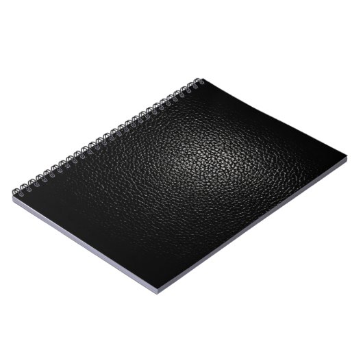 Carnet simple et élégant en cuir noir (Côté gauche)
