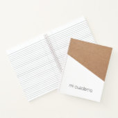 Carnet Simple et élégant imprimé Kraft blanc géométrique (Intérieur)