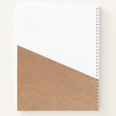 Carnet Simple et élégant imprimé Kraft blanc géométrique (Dos)