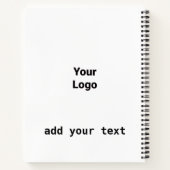 Carnet simple et minimal ajouter votre texte monogramme p (Dos)