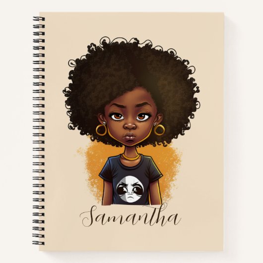 Carnet Simple femme afro (Devant)