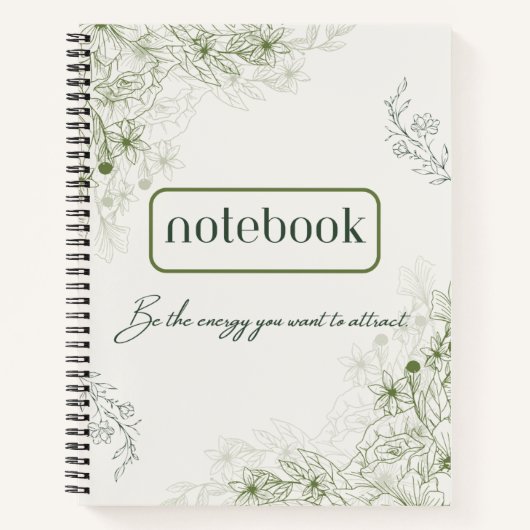 Carnet Simple green botanical notebook (Devant)