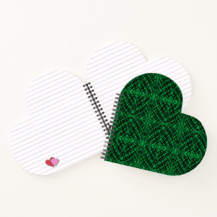 Carnet Simple Gribouillis Carrelage Miroir Vert Cœu