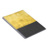 Carnet Simple gris jaune Abstrait Votre nom (Côté Droit)