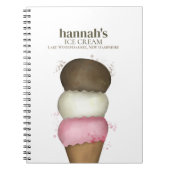 Carnet Simple Ice Cream Shop Custom Business (Devant)