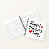 Carnet Simple joyeuse calligraphie de la fête des mères | (Intérieur)