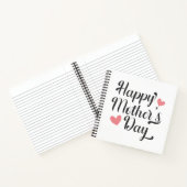 Carnet Simple joyeuse calligraphie de la fête des mères | (Intérieur)