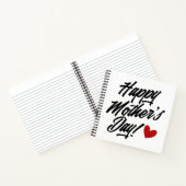 Carnet Simple joyeuse calligraphie de la fête des mères | (Intérieur)