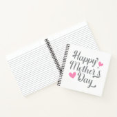 Carnet Simple joyeuse calligraphie de la fête des mères | (Intérieur)