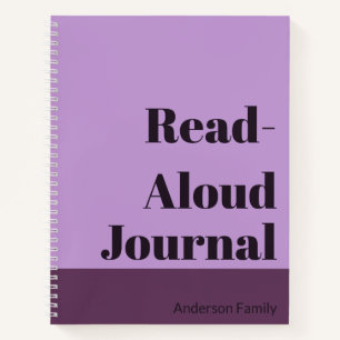 Carnet Simple Lavender Nom de famille Lecture-Aloud Journ