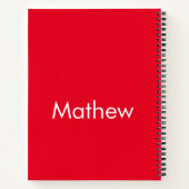 Carnet simple lettre initiale monogramme ajouter votre no (Dos)