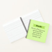 Carnet Simple Lime Vert Demander Dieu Bible Verse Chrétie (Intérieur)