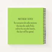 Carnet Simple Lime Vert Demander Dieu Bible Verse Chrétie (Dos)