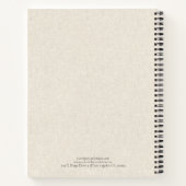 Carnet Simple Lin Bbeige Clair Typographie Noire (Dos)