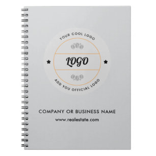 Carnet Simple logo d'entreprise rond et texte personnalis