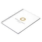 Carnet Simple Logo Doré Professionnel Entrepreneur (Côté gauche)