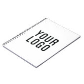 Carnet Simple logo entreprise promotionnel blanc (Côté gauche)