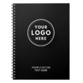 Carnet Simple Logo Professionnel Noir  (Devant)
