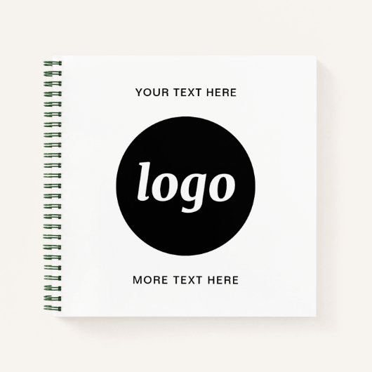 Carnet Simple Logo Texte QR Code Entreprise Promotion (Devant)