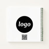 Carnet Simple Logo Texte QR Code Entreprise Promotion (Dos)