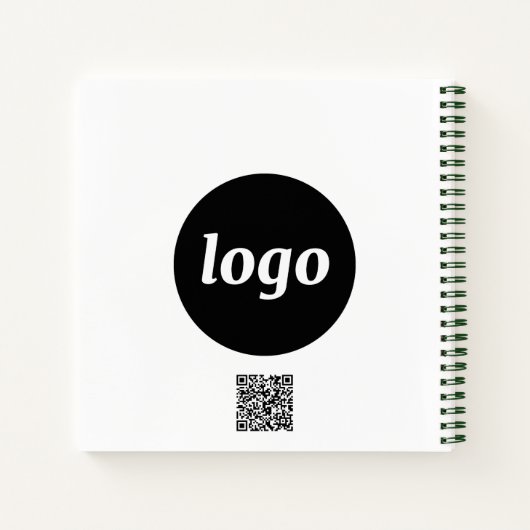 Carnet Simple Logo Texte QR Code Entreprise Promotion (Dos)