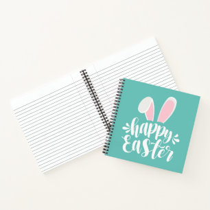 Carnet Simple Mignonne Lapin Oreilles Joyeuses Pâques C