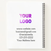 Carnet simple minimal add your logo/design here text pos (Dos)