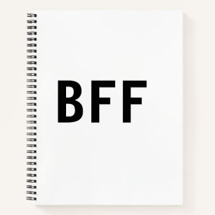 Carnet Simple minimal BFF meilleures amies famille nom pe