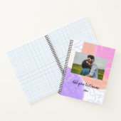 Carnet simple minimal customized name monogram couple th (Intérieur)