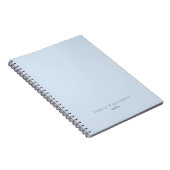 Carnet Simple Minimalist Soft Blue Personalized Name (Côté Droit)