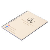 Carnet Simple minimaliste beige (Côté gauche)