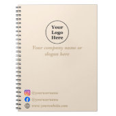 Carnet Simple minimaliste beige (Devant)