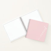 Carnet Simple minimaliste manuscrit Nom de script rose (Intérieur)